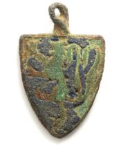 Medieval Roger de Montalt Heraldic Pendant. Circa 13th century AD.