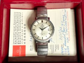 1965 Omega Constellation Watch. Automatic chronometer, officially certified. Stainless steel with