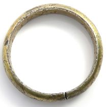 Silver Gilt Posy Ring. Circa 16th century. 25mm, 5.5mm wide. 6.29g. The ring is formed of a D-