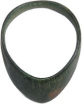 Medieval Archers Ring. Circa 13th-14th century AD. Copper-alloy, 4.20g 28.38mm. decorated with