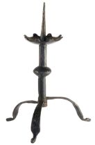Rare Medieval Limoges Folding Candlestick. Circa 12th century AD. A composite traveling pricket type