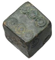 Roman Bronze Die. Circa 200-1450 AD.