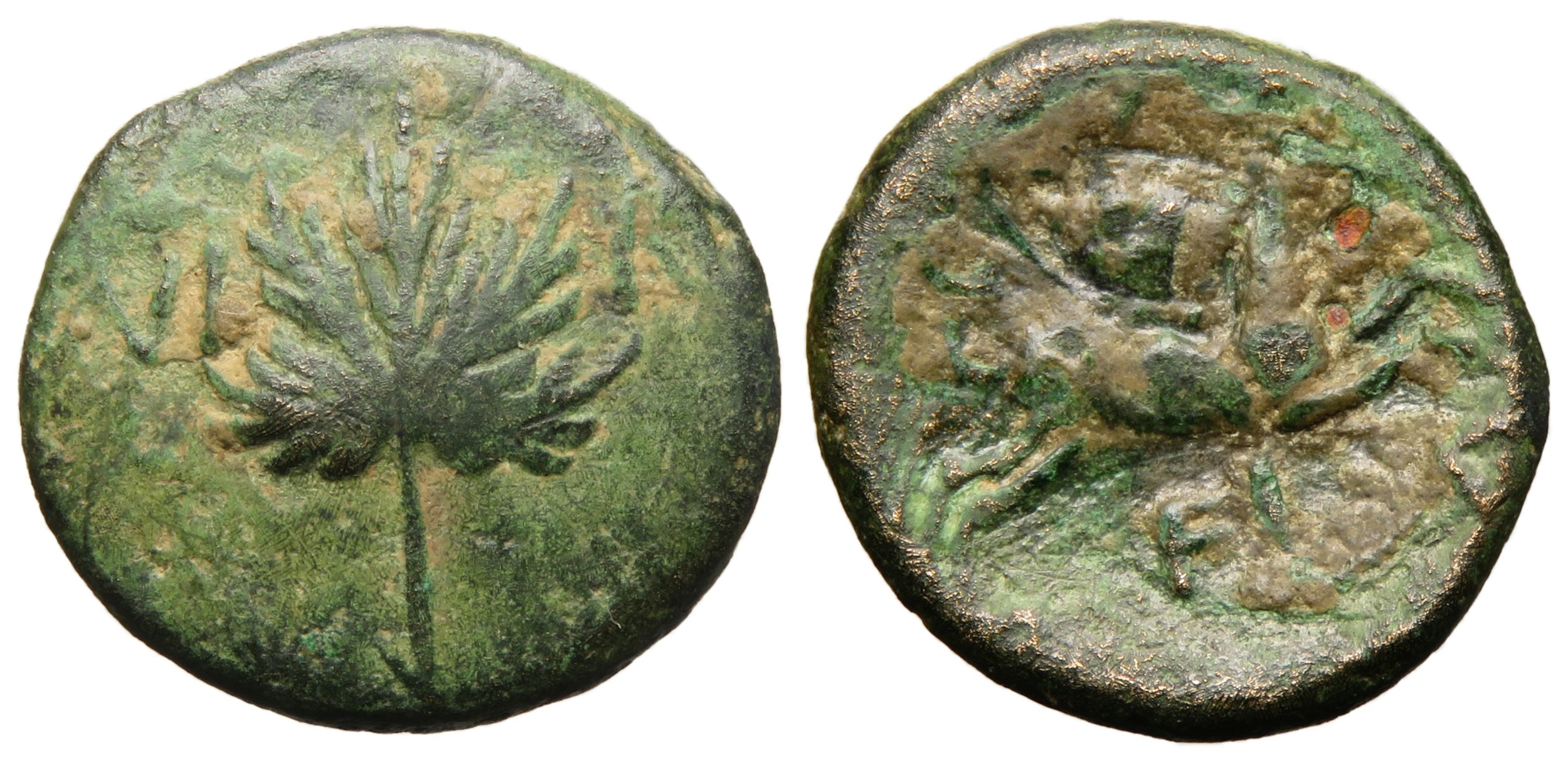 Regini and Artebates: Verica Vine Leaf stater (bronze core). Circa 10-40 AD. Vine leaf dividing VI