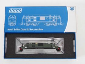 A DAPOL OO gauge Class 22 diesel locomotive in BR green numbered D6327 - VG/E in VG box