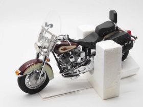 A FRANKLIN MINT 1:10 scale diecast Harley Davidson Heritage Softail Classic motorcycle - in original