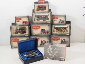 A group of CORGI 1:50 scale diecast road and showman's engines and steam wagons from the 'Vintage
