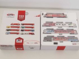 A JAEGERNDORFER HO gauge limited edition Austrian outline 70900 Railjet train pack comprising a