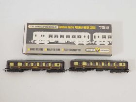 A WRENN OO gauge W3006/7A Brighton Belle 2-car EMU in Pullman brown/cream livery, with rarer car