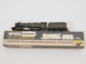 A WRENN OO gauge W2247 Castle Class steam loco in GWR green livery 'Clun Castle' - VG in G/VG box