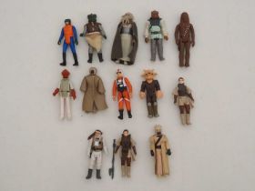 A group of vintage STAR WARS PALITOY 1970s/early 80s figures as lotted - to include Chewbacca - G/VG