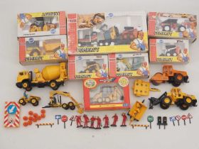 A quantity of construction related diecast vehicles by JOAL and BRITAINS - boxed and unboxed - G/