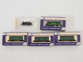 A group of DAPOL N gauge rolling stock comprising a Terrier and Class M7 steam locomotives