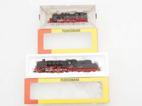 A pair of FLEISCHMANN HO gauge German Outline steam locomotives comprising numbers 4076 together