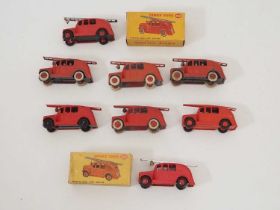 A group of DINKY 25h / 250 Streamline Fire Engines - to include two boxed examples - G in G boxes (