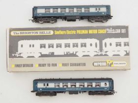 A WRENN OO gauge W3004/5 Brighton Belle 2-car electric multiple unit in BR blue/grey livery - VG