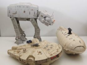 A group of vintage 1970s/early 80s KENNER/PALITOY STAR WARS vehicles, to include a Millennium Falcon