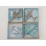 A group of CORGI (Lintoys) diecast military aircraft comprising: a MIG21 in silver, a