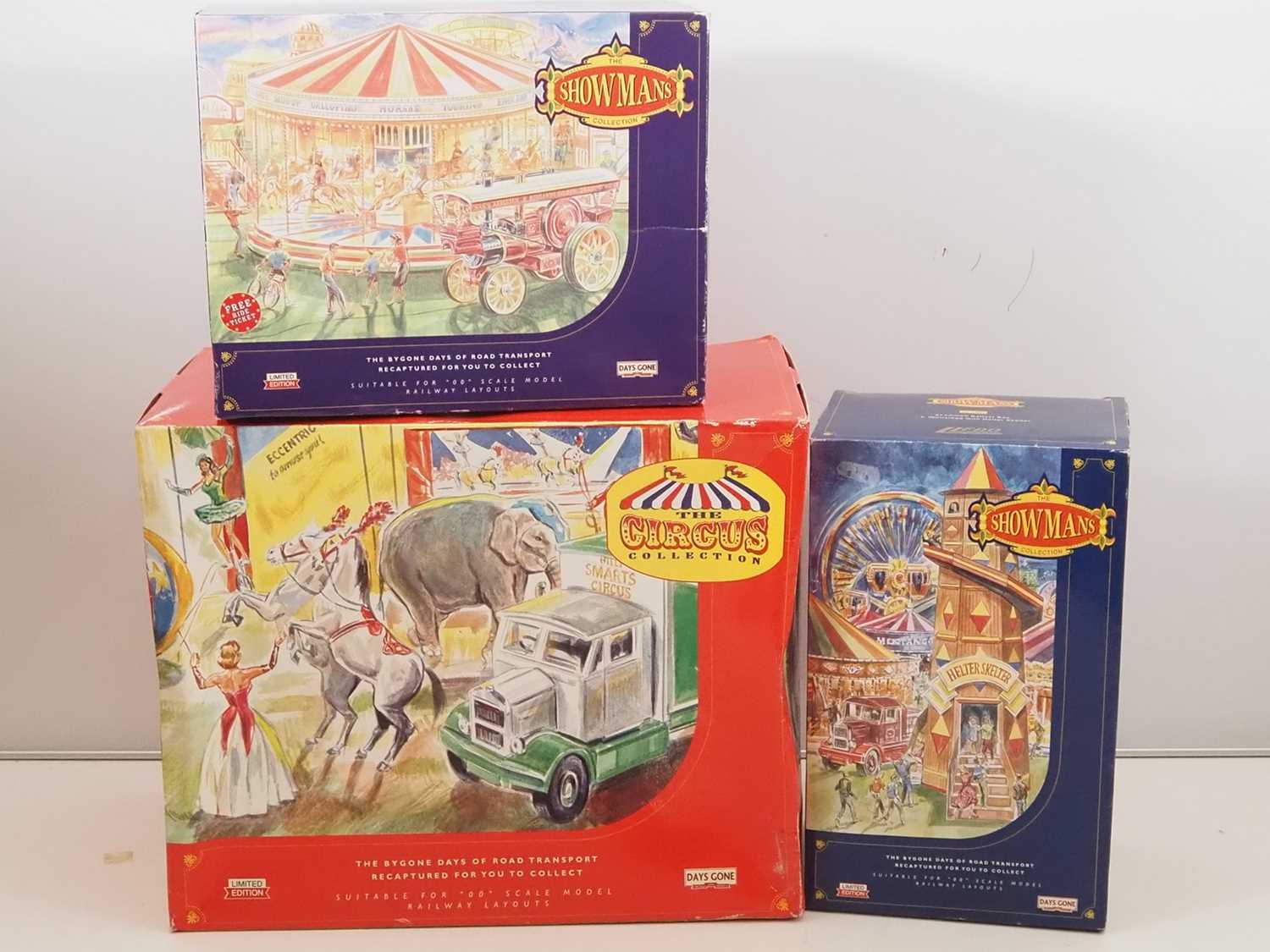A group of LLEDO Showman's and Circus Collection sets comprising a Big Top, Carousel and Helter