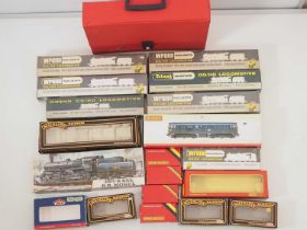 A group of empty loco and rolling stock boxes by WRENN and others together with an empty cassette
