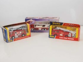 A group of boxed fire engines by DINKY and SIKU - G/VG in generally G boxes (3)