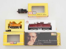 A group of BRAWA HO gauge German Outline diesel locomotives comprising numbers 0423, 0480 and 0552 -