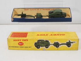A DINKY TOYS 697 25-Pounder Field Gun Set - G in generally G box
