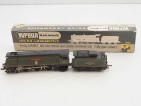 A WRENN OO gauge W2265 streamlined Bulleid Pacific steam locomotive in BR green livery 'Winston