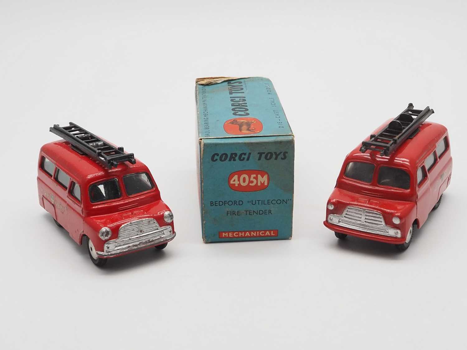 A CORGI 405M Bedford 'Utilecon' Fire Tender in red livery (friction motor non functional) together - Image 2 of 6