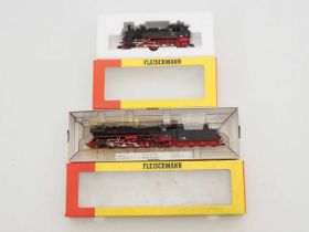 A pair of FLEISCHMANN HO gauge German Outline steam locomotives comprising numbers 4092 together