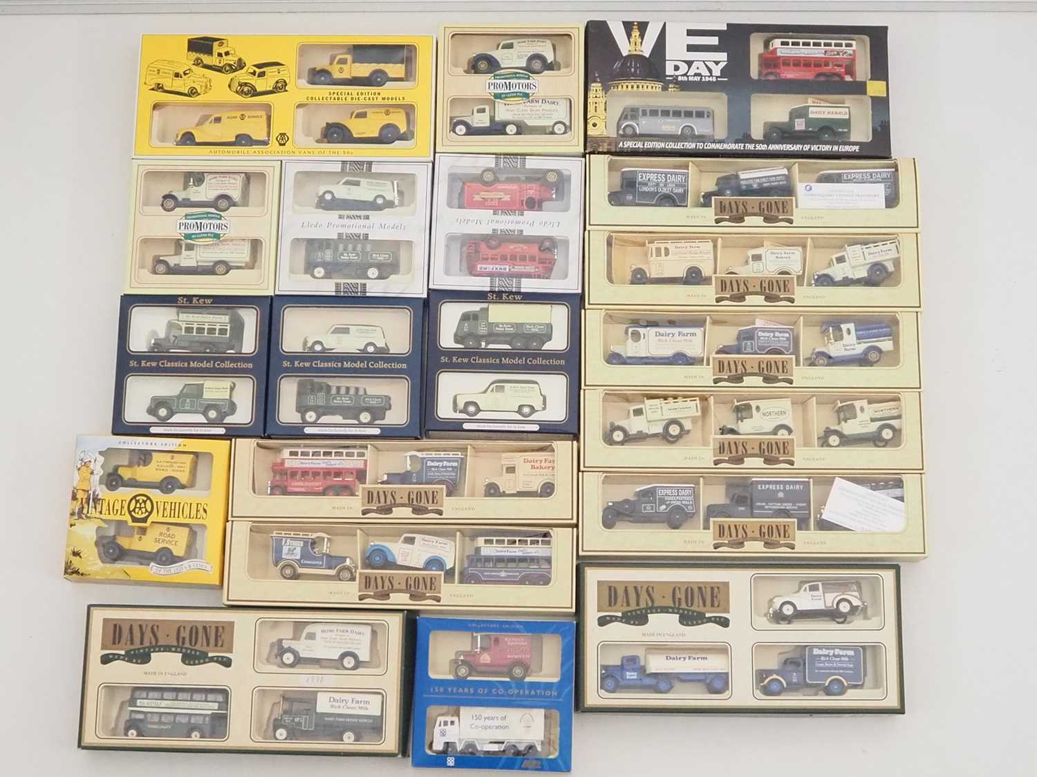 A group of diecast model vans and lorries by LLEDO DAYS GONE all in limited edition double and