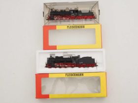 A pair of FLEISCHMANN HO gauge German Outline steam locomotives comprising numbers 4152 together