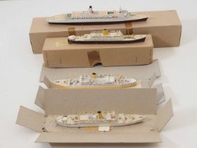 A group of diecast ships by various manufacturers including ALBATROS SCHIFFBAU MINIATURES - VG in