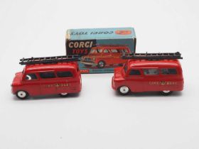 A CORGI 405M Bedford 'Utilecon' Fire Tender in red livery (friction motor non functional) together