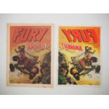 FURY #11 COMIC & PRINTERS PROOF (2 in Lot) - (May 25 1977 - MARVEL UK) - Comic & final printers