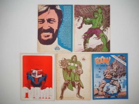 FOOM MAGAZINE #1, 2, 3, 4, 5 (5 in Lot) - (1973/1974 - MARVEL) - Includes the Wolverine prototype