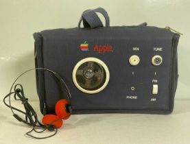 A vintage APPLE COMPUTERS Radio / Coolbag - plays FM / AM radio stations with tuner, volume control,