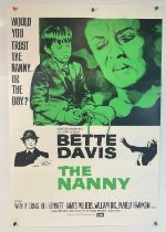 THE NANNY (1965) British One sheet 1970s re-release, Hammer horror starring Bette Davis, was the