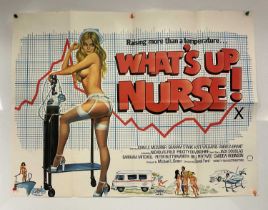 WHAT'S UP NURSE? (1977) Tom Chantrell art - UK Quad film poster (folded)