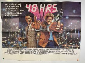 48 HRS (1982) Action Comedy starring Eddie Murphy and Mick Nolte, British Quad poster, Bryan Bysouth