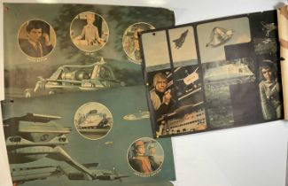 A collection of 1972 Gerry Anderson related posters, including Joe 90 and Captain Scarlet, 95 x 62cm
