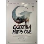 GODZILLA MINUS ONE (2023) - Directed by Takeshi Yamazaki, international one sheet, doubled sided. (