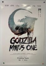 GODZILLA MINUS ONE (2023) - Directed by Takeshi Yamazaki, international one sheet, doubled sided. (