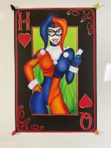 ORIGINAL ARTWORK - ink on board by DARRELL 'CUPS' O'RILEY featuring DC character Harley Quinn,
