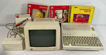 APPLE COMPUTERS - An Apple IIc Prototype computer with associated monitor, transformer, and