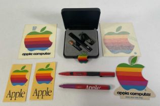 APPLE COMPUTERS- A group of vintage Apple collectibles and memorabilia including a Mag-Lite