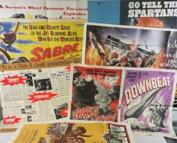 A selection of war film posters comprising ANZIO (1968) US one-sheet together with UK Quad posters