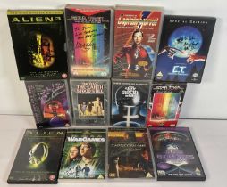 A collection of autographed VHS tapes and DVDs including STAR TREK (1980) signed by Director