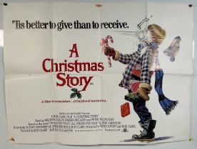 A CHRISTMAS STORY (1983) Directed by Bob Clark, artwork by Robert Tanenbaum, UK Quad film poster (