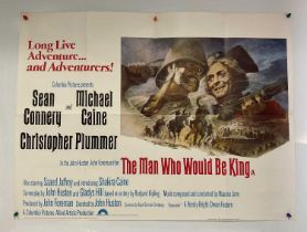 THE MAN WHO WOULD BE KING (1975) - UK Quad film poster - starring Sean Connery and Michael Caine (