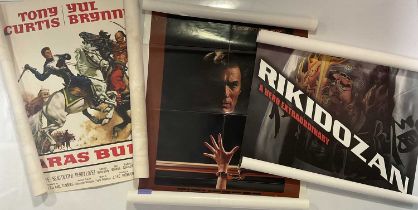 A group of three action film posters comprising RIKIDOZAN (2004) U.S. one- sheet, rolled, TARAS